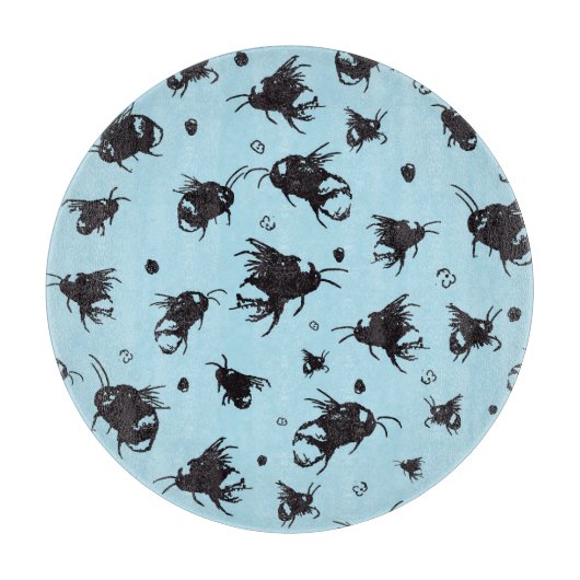 Honey Bee Glass Chopping Board - Geschenk für Mama Schneidebrett (Vorderseite)