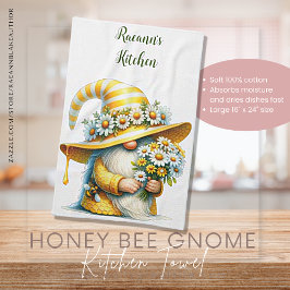 Honey Bee Gnome Kitchen Handtücher