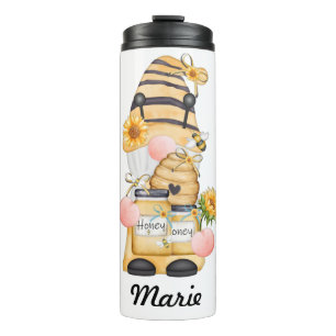 Honey Bee Gnome Travel Mug Thermosbecher