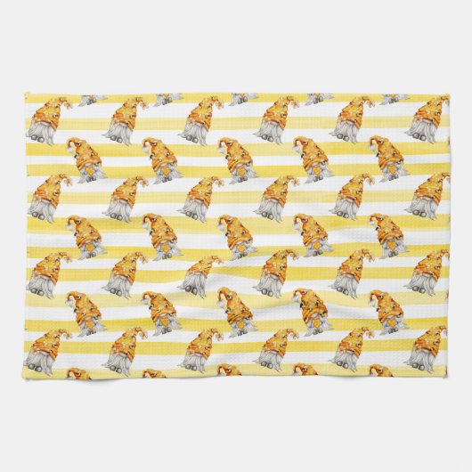 Honey Bee Gnomes Pattern Geschirrtuch (Horizontal)