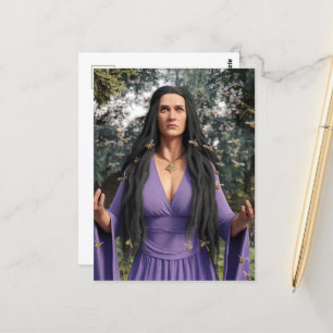 Honey Bee Goddess Lila Postkarte