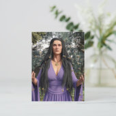 Honey Bee Goddess Lila Postkarte (Stehend Vorderseite)