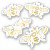 Honey Bee Gold Aufkleber (Vorderseite)
