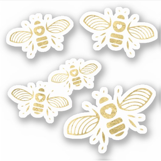 Honey Bee Gold Aufkleber (Vorderseite)