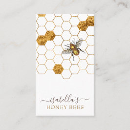 Honey Bee Gold Foil Apiary Beekeeper Products Visitenkarte