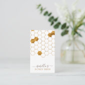 Honey Bee Gold Foil Apiary Beekeeper Products Visitenkarte (Stehend Vorderseite)