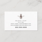 Honey Bee Gold Foil Apiary Beekeeper Products Visitenkarte (Rückseite)