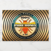 Honey Bee Gold Food Label Lebensmitteletikett (Einzelnes Label)