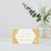 Honey Bee Golden Yellow Custom Website Card Begleitkarte (Stehend Vorderseite)