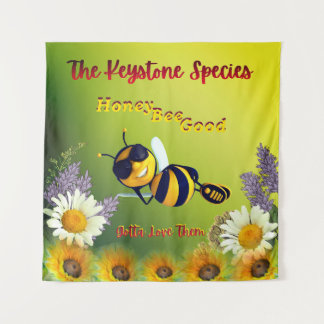 Honey Bee Good - The Keystone Species Wandteppich