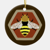 Honey Bee Graphic Keramik Ornament (Vorne)