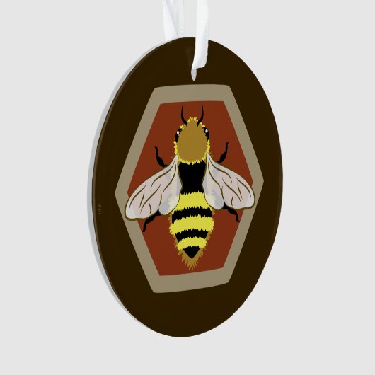 Honey Bee Graphic Ornament (Vorderseite)