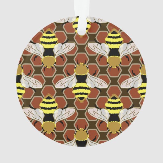 Honey Bee Graphic Ornament (Rückseite)