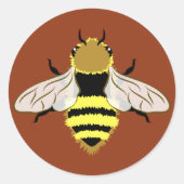 Honey Bee Graphic Runder Aufkleber (Vorderseite)