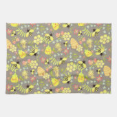 Honey Bee Gray Geschirrtuch (Horizontal)