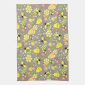 Honey Bee Gray Geschirrtuch (Vertikal)