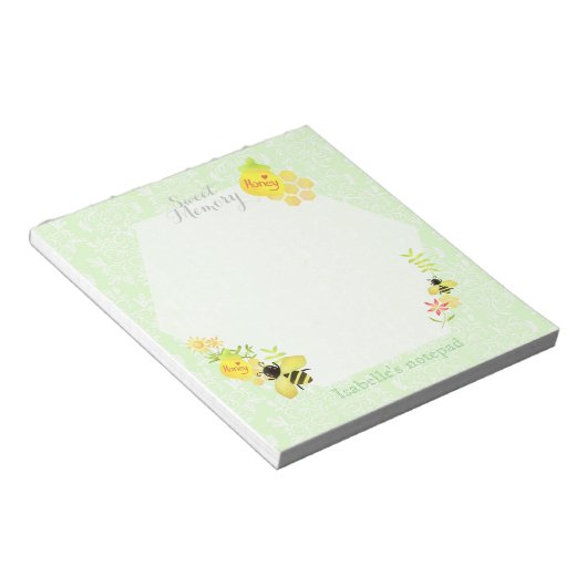 Honey Bee Green Notizblock (angewinkelt)