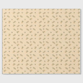 Honey Bee Greenery Seamless Geschenkpapier (Flach)