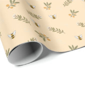Honey Bee Greenery Seamless Geschenkpapier (Rolleneckpunkt)