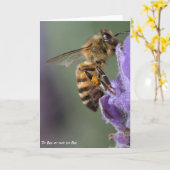 Honey Bee Greeting Card Blank Karte (Gelbe Blume)