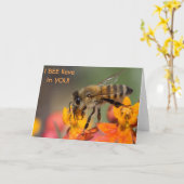 Honey Bee Greeting Card Blank Karte (Gelbe Blume)