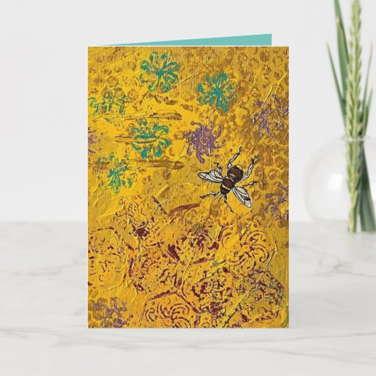 Honey Bee Greeting Card Karte (Vorderseite)