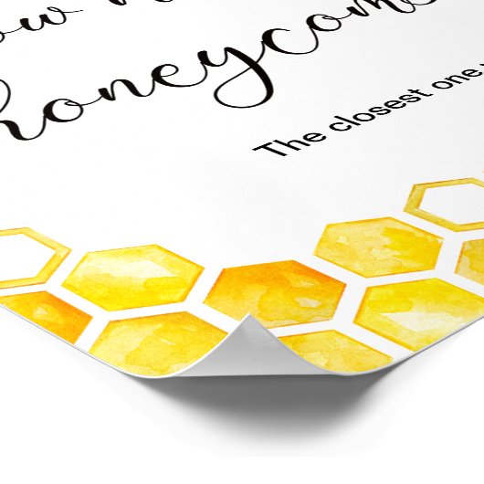 Honey Bee Guess Wie viele Honeycombs Game Poster (Ecke)