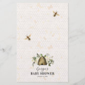 Honey Bee Guessing Baby Shower Game (Rückseite)