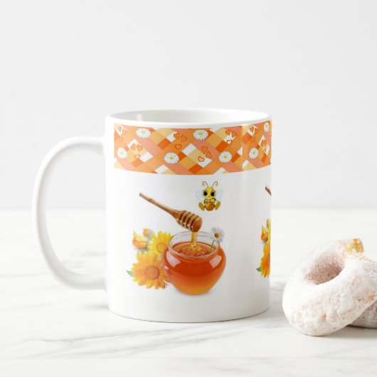 Honey Bee Hearts Tasse (Mit Donut)