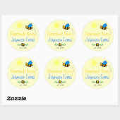 Honey Bee Homemade Farm Runder Aufkleber