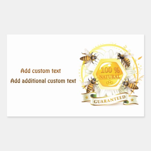 Honey Bee Honey Seller Beekeeper Apiarist Rechteckiger Aufkleber (Vorderseite)