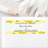 Honey Bee Honeycomb 0,75" x 2,25" Editable Label (Insitu)