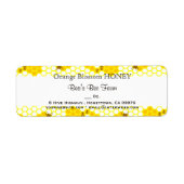 Honey Bee Honeycomb 0,75" x 2,25" Editable Label (Vorne)