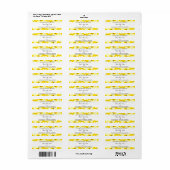 Honey Bee Honeycomb 0,75" x 2,25" Editable Label (Vorne)