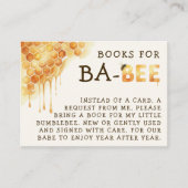 Honey Bee Honeycomb Baby Shower Book Request Begleitkarte (Vorderseite)