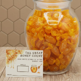 Honey Bee Honeycomb Baby Shower Guess How Many Begleitkarte