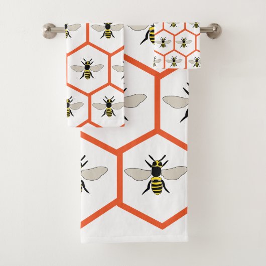 Honey Bee Honeycomb Beekeeper Badhandtuch Set (Insitu)