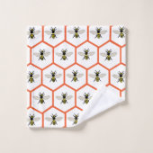 Honey Bee Honeycomb Beekeeper Badhandtuch Set (Waschlappen)