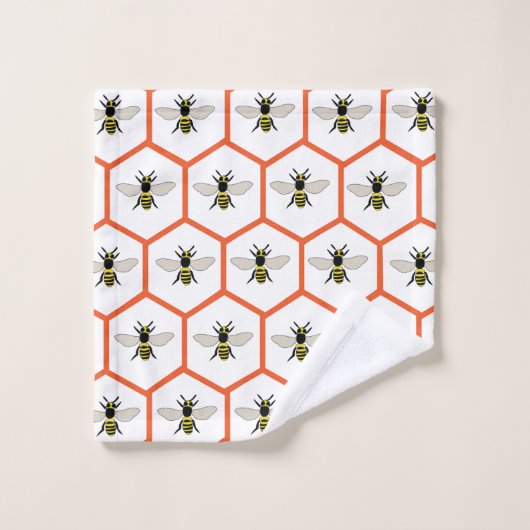 Honey Bee Honeycomb Beekeeper Badhandtuch Set (Waschlappen)