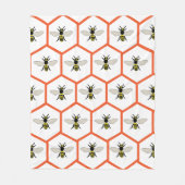Honey Bee Honeycomb Beekeeper Fleecedecke (Vorderseite)