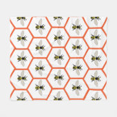 Honey Bee Honeycomb Beekeeper Fleecedecke (Vorderseite (Horizontal))
