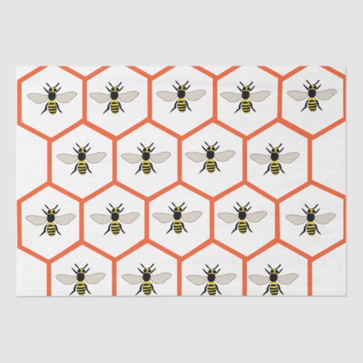 Honey Bee Honeycomb Beekeeper Seidenpapier (Vorderseite)