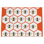 Honey Bee Honeycomb Bees Fun Niedlich Große Geschenktüte (Vorderseite)
