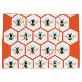 Honey Bee Honeycomb Bees Fun Niedlich Große Geschenktüte (Rückseite)
