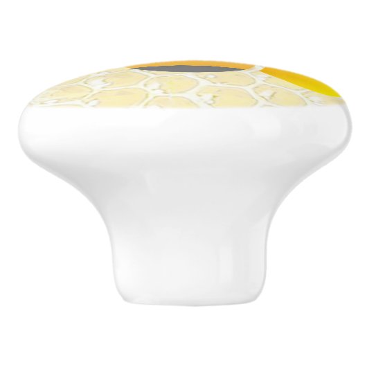 Honey Bee Honeycomb Bee's Hive Cabinet Knobs Keramikknauf (Seitenansicht)