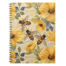 Honey Bee Honeycomb Blume Blumenmuster