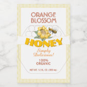 Honey Bee Honeycomb Blume Lebensmitteletikett (Einzelnes Label)