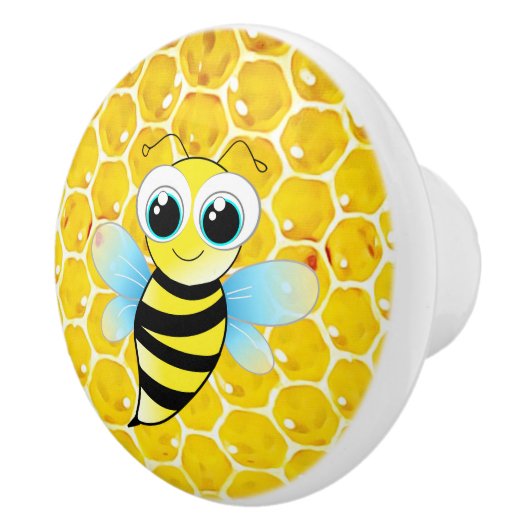 Honey Bee Honeycomb Cabinet Knobs Keramikknauf (Rechts)