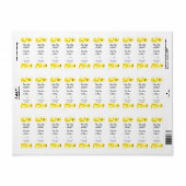 Honey Bee Honeycomb Custom 0,75" x 2,25" Label (Vorne)