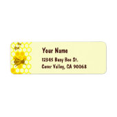 Honey Bee Honeycomb Custom Address Labels (Vorne)
